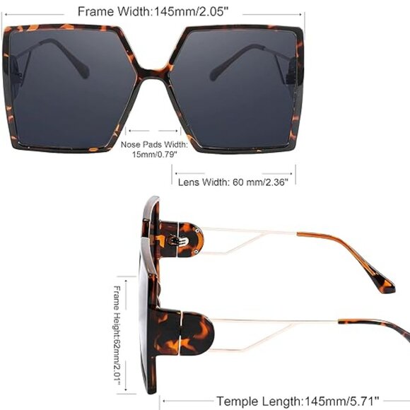 Excellent leopard women's sunglasses - Picture 3 of 6